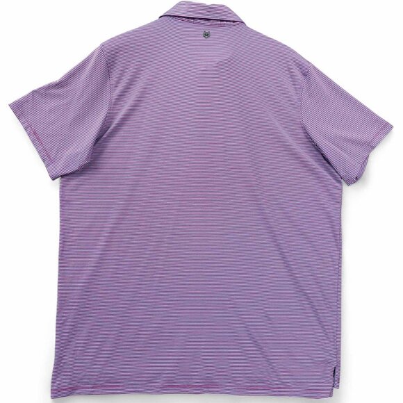 Greyson Polo Shirt Mens XL Purple Blue Striped Performance Golf Stretch Sporty - Picture 2 of 6